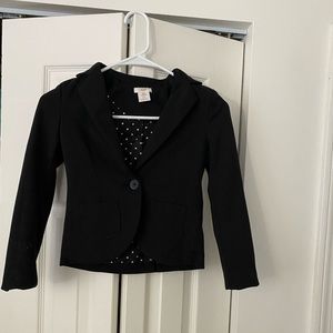Girls Black Blazer size 6-7 small